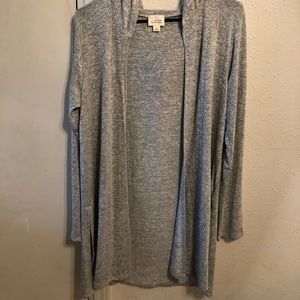 Grey Light Blazer/Jacket with Hoodie- Size Large